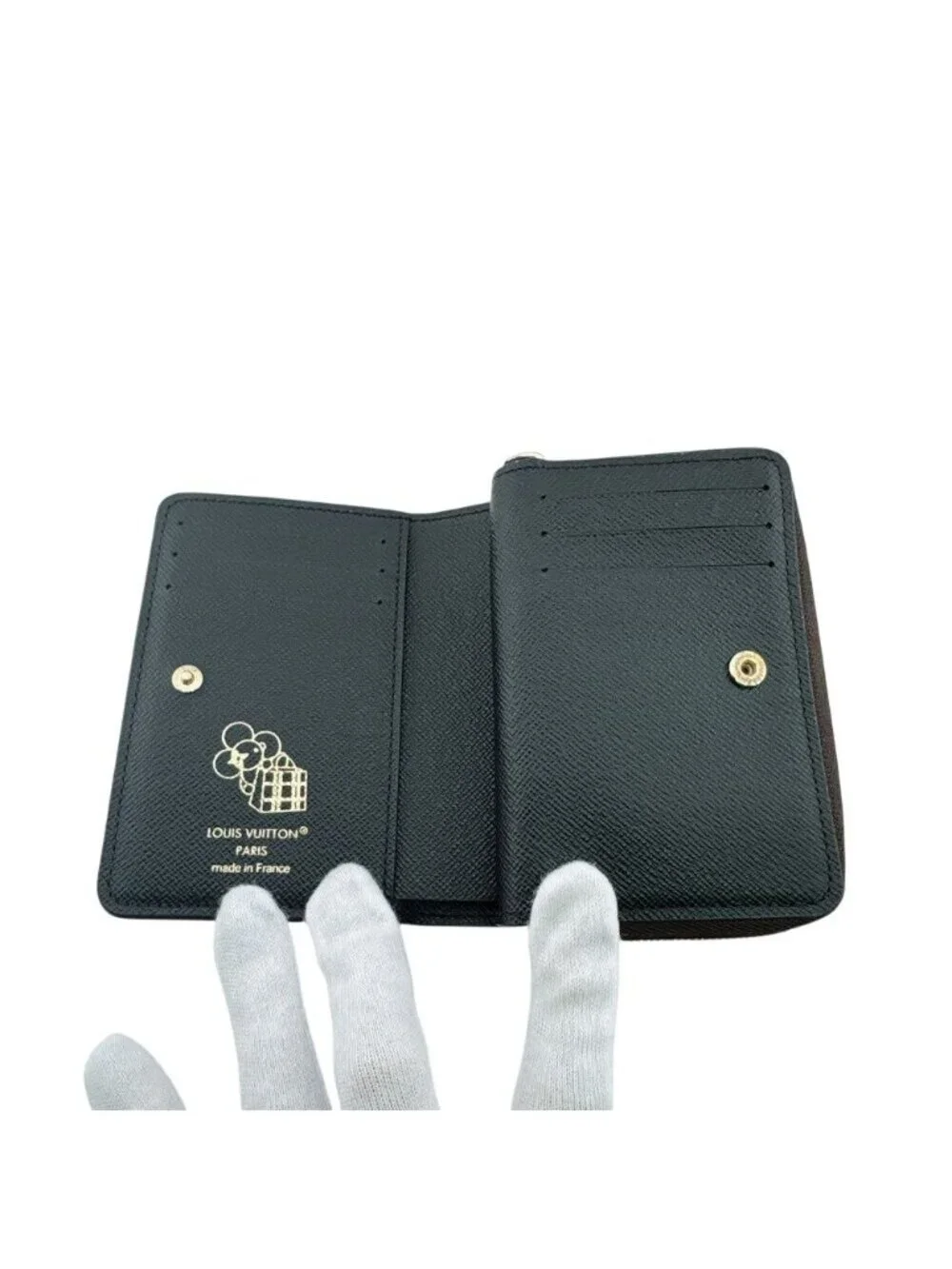Louis Vuitton Compact Wallet Portefeuille Monogram Leopard Trifold
